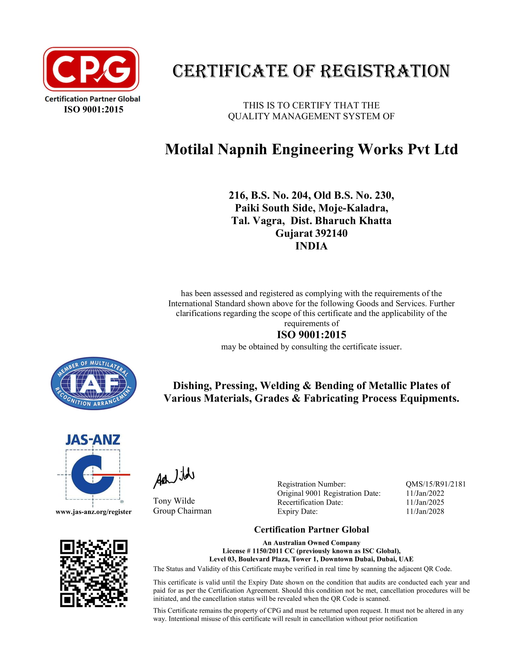 Motilal Napnih QMS Cert 2025-1